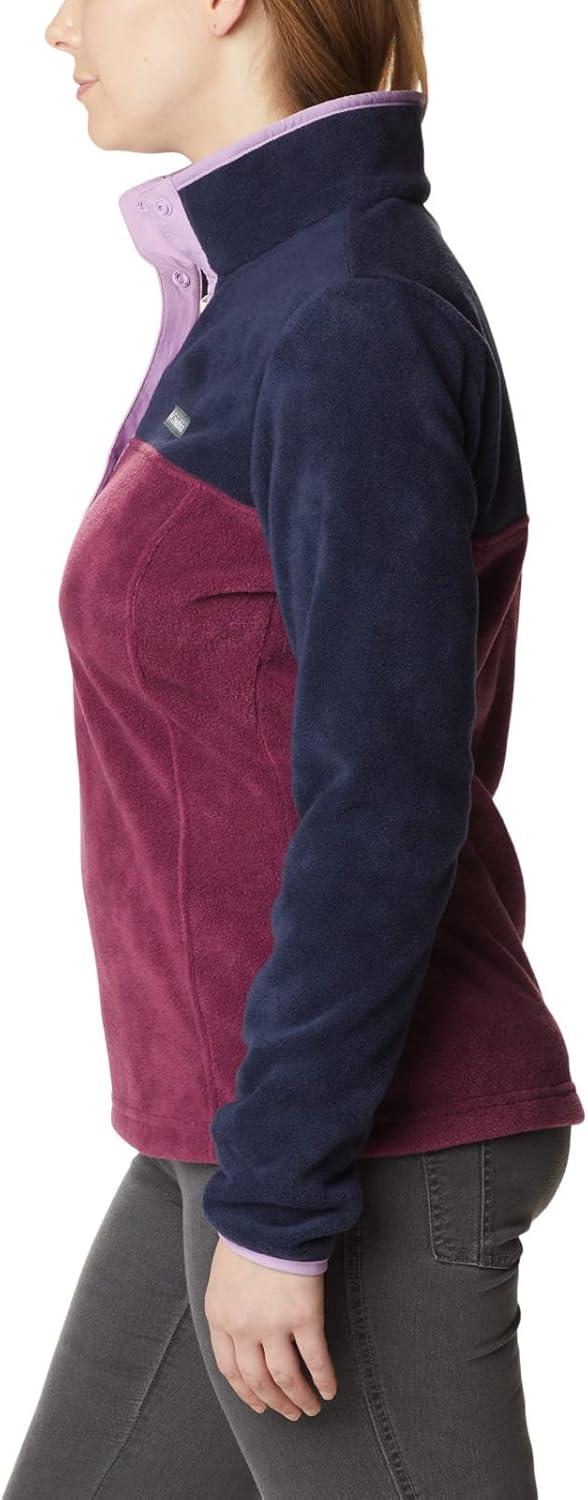 imageColumbia Womens Benton Springs Half Snap II Pull Over Fleece Jacket Dark StoneCanoeVintage Blue 3XMarionberryDark NocturnalGumdrop