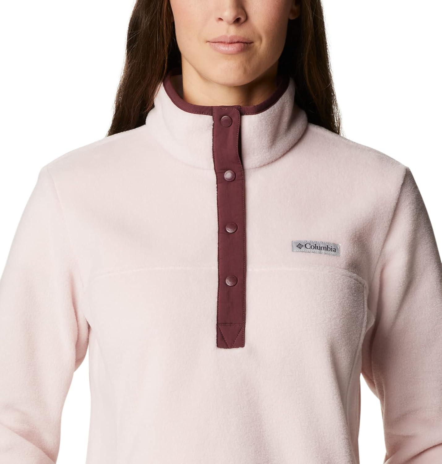 imageColumbia Womens Benton Springs Half Snap II Pull Over Fleece Jacket Dark StoneCanoeVintage Blue 3XMineral PinkMalbec