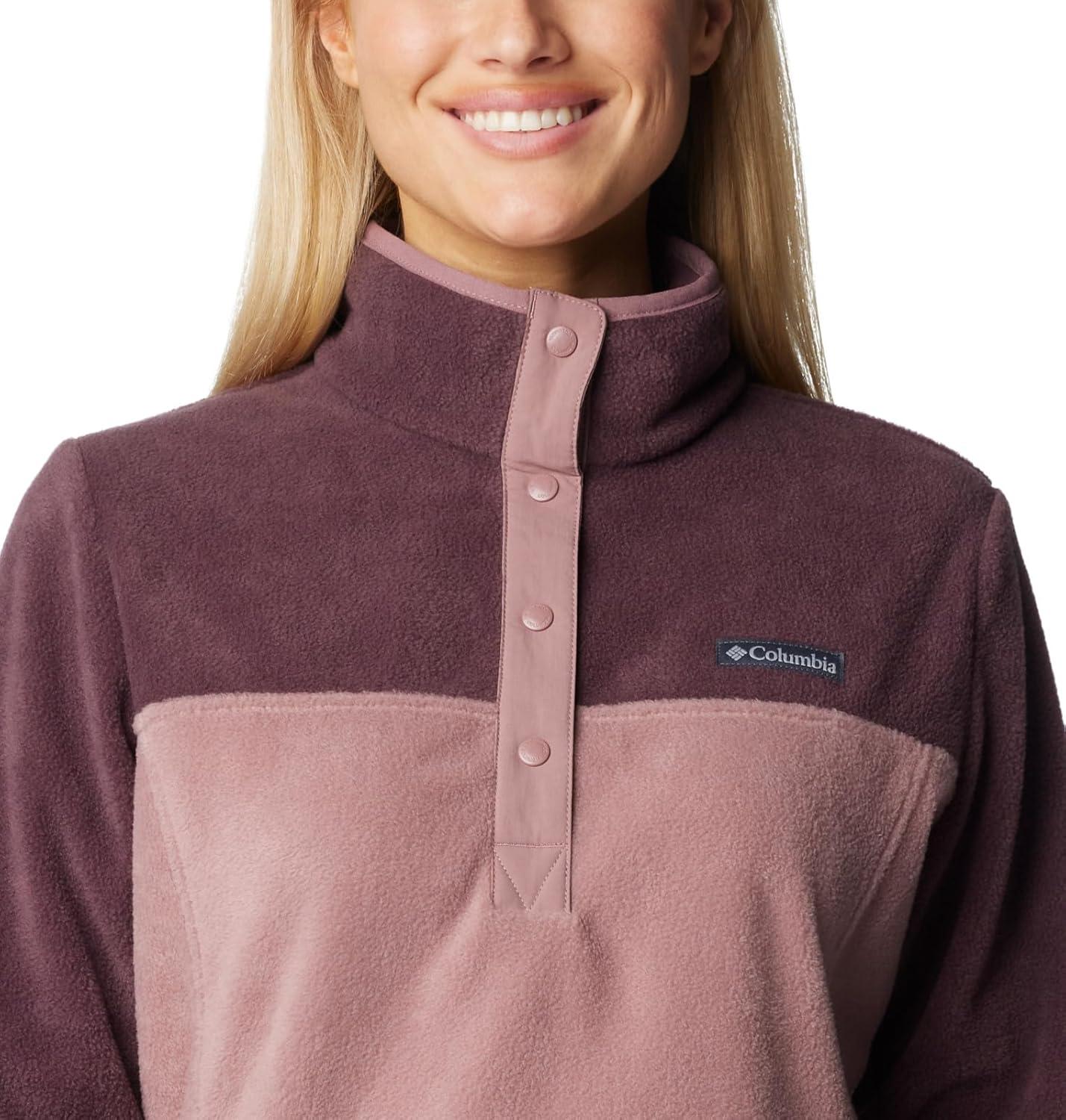 imageColumbia Womens Benton Springs Half Snap II Pull Over Fleece Jacket Dark StoneCanoeVintage Blue 3XMoonvistaFig