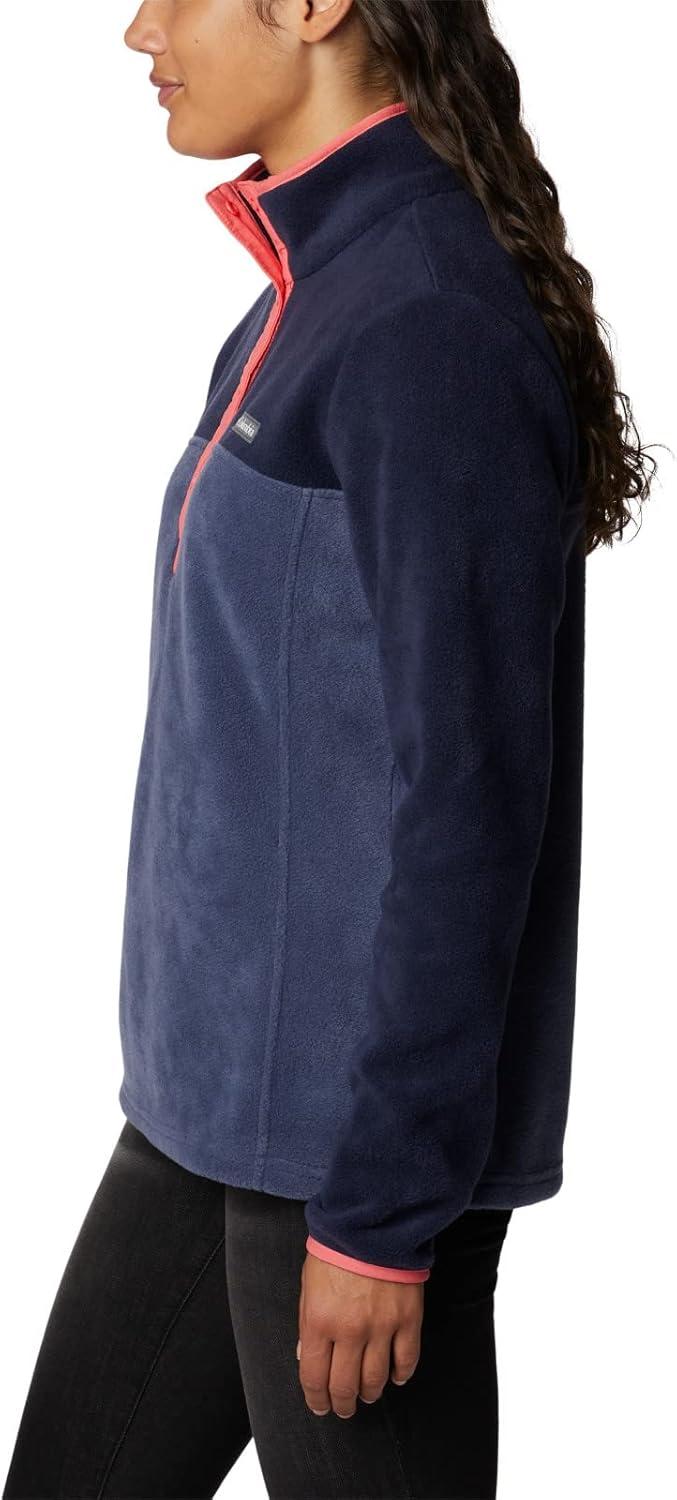 imageColumbia Womens Benton Springs Half Snap II Pull Over Fleece Jacket Dark StoneCanoeVintage Blue 3XNocturnalDark Nocturnal