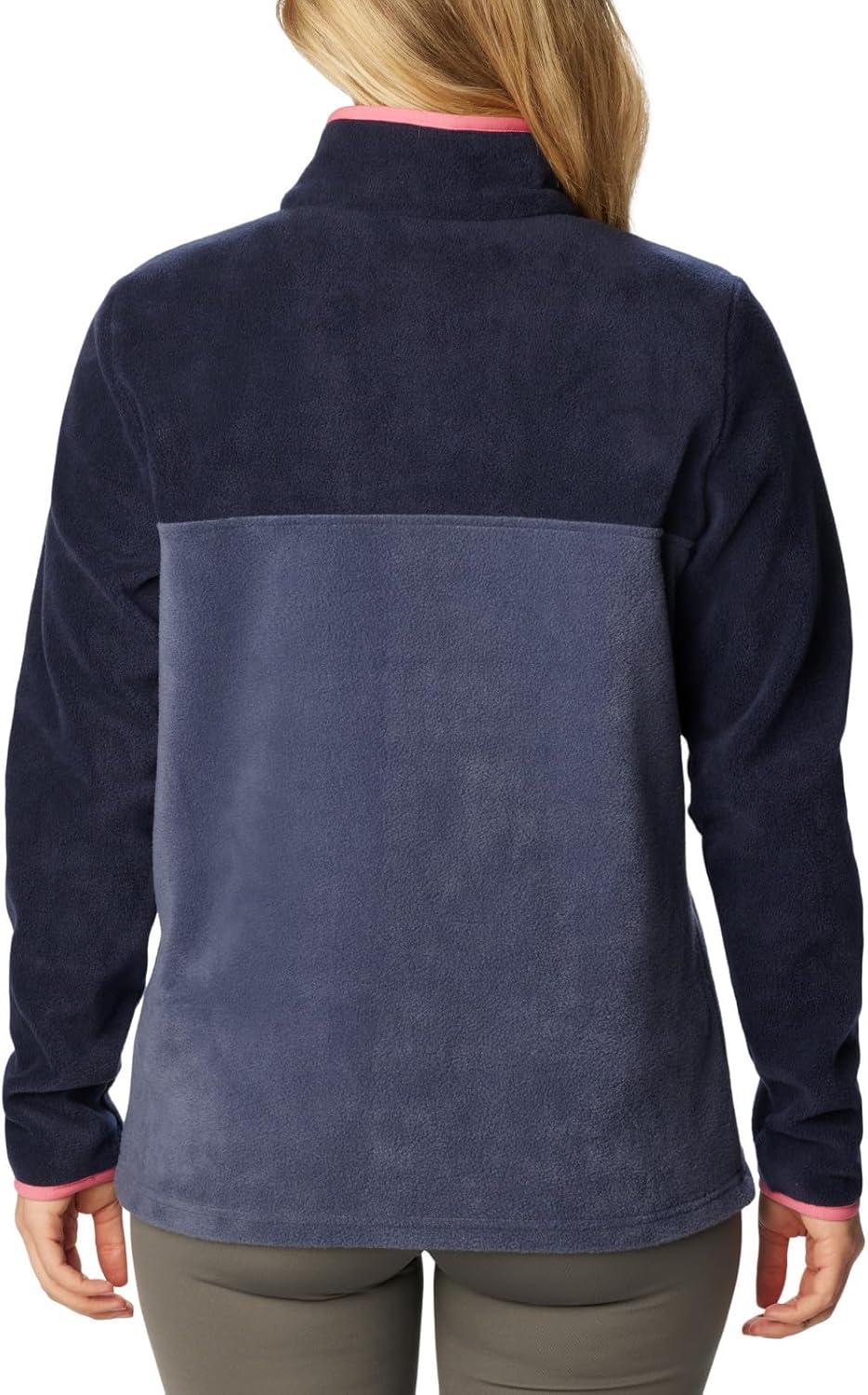 imageColumbia Womens Benton Springs Half Snap II Pull Over Fleece Jacket Dark StoneCanoeVintage Blue 3XNocturnalDark NocturnalCamellia Rose