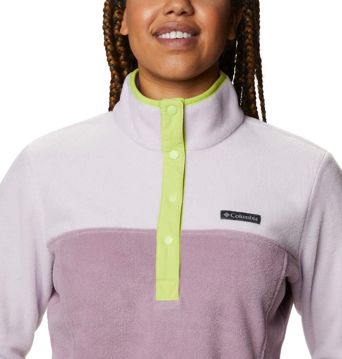 imageColumbia Womens Benton Springs Half Snap II Pull Over Fleece Jacket Dark StoneCanoeVintage Blue 3XPale LilacWinter Mauve