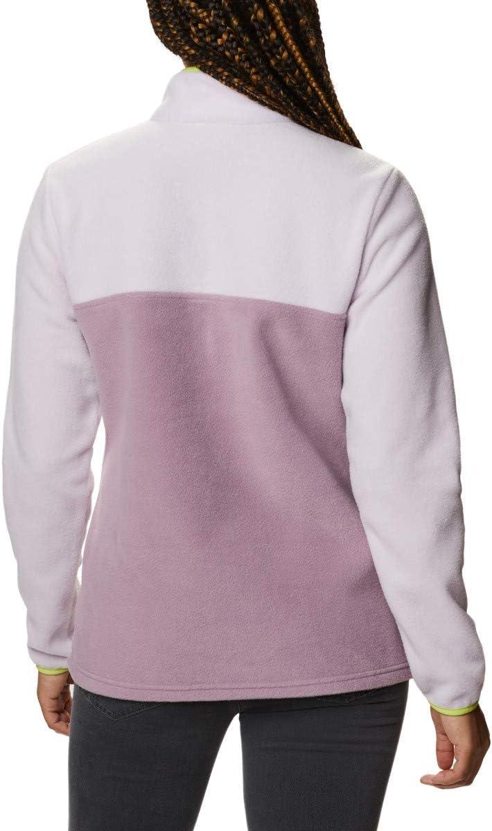 imageColumbia Womens Benton Springs Half Snap II Pull Over Fleece Jacket Dark StoneCanoeVintage Blue 3XPale LilacWinter Mauve