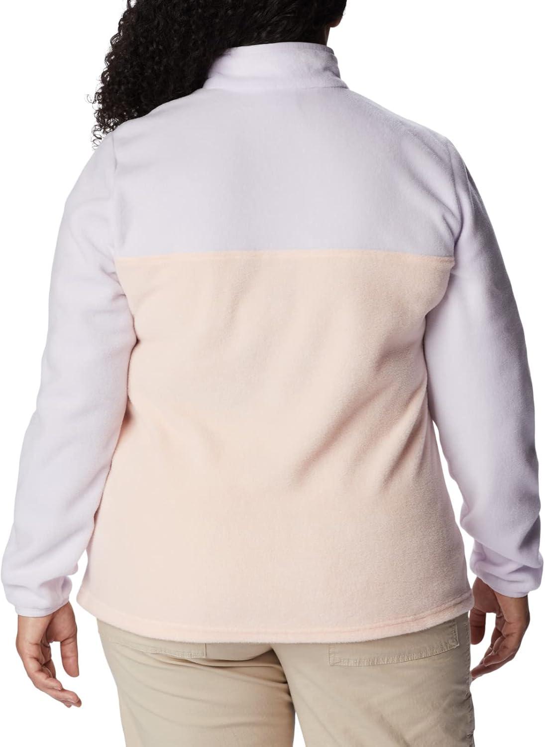 imageColumbia Womens Benton Springs Half Snap II Pull Over Fleece Jacket Dark StoneCanoeVintage Blue 3XPeach BlossomPurple TintSpring Blue