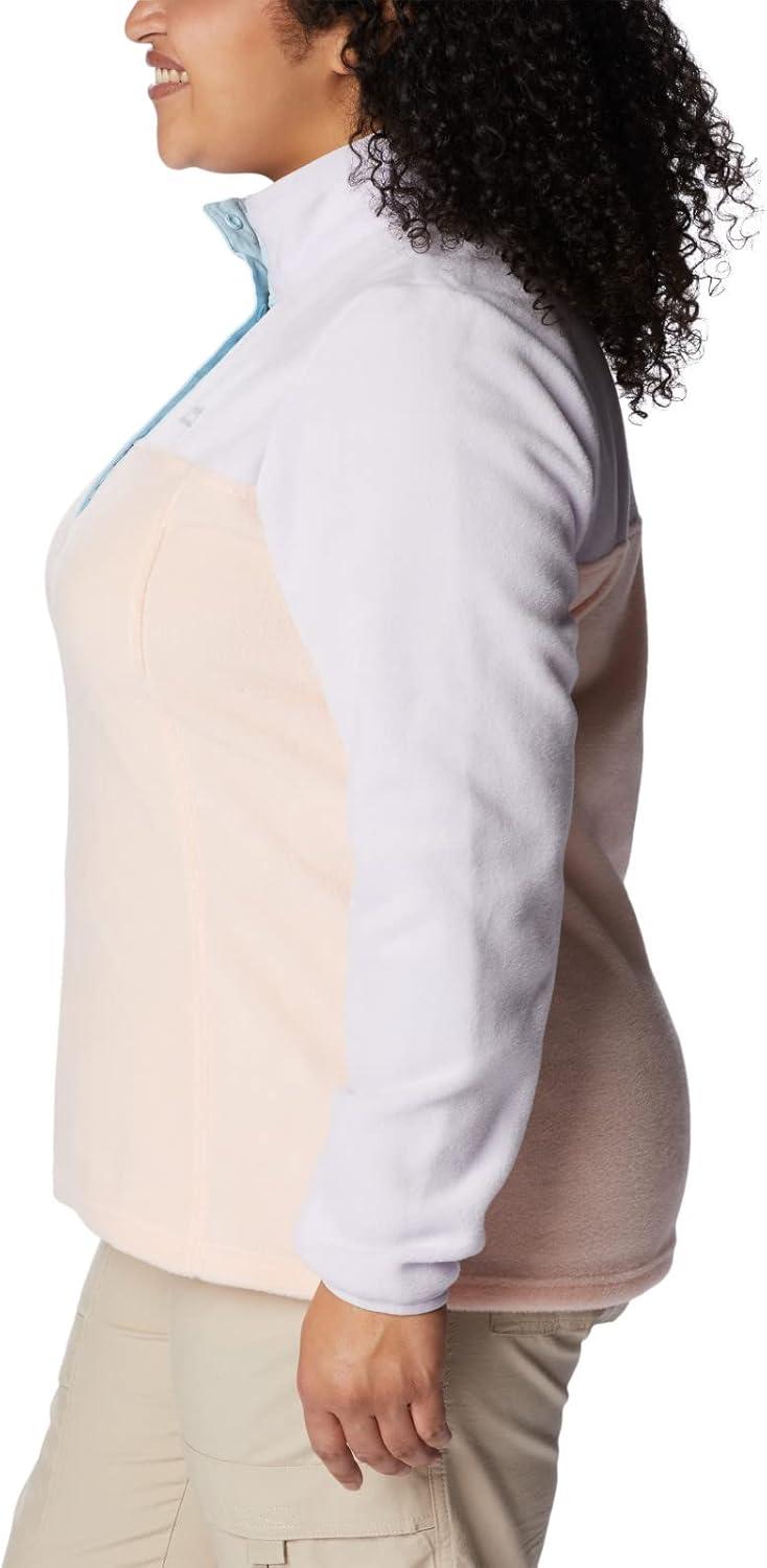 imageColumbia Womens Benton Springs Half Snap II Pull Over Fleece Jacket Dark StoneCanoeVintage Blue 3XPeach BlossomPurple TintSpring Blue