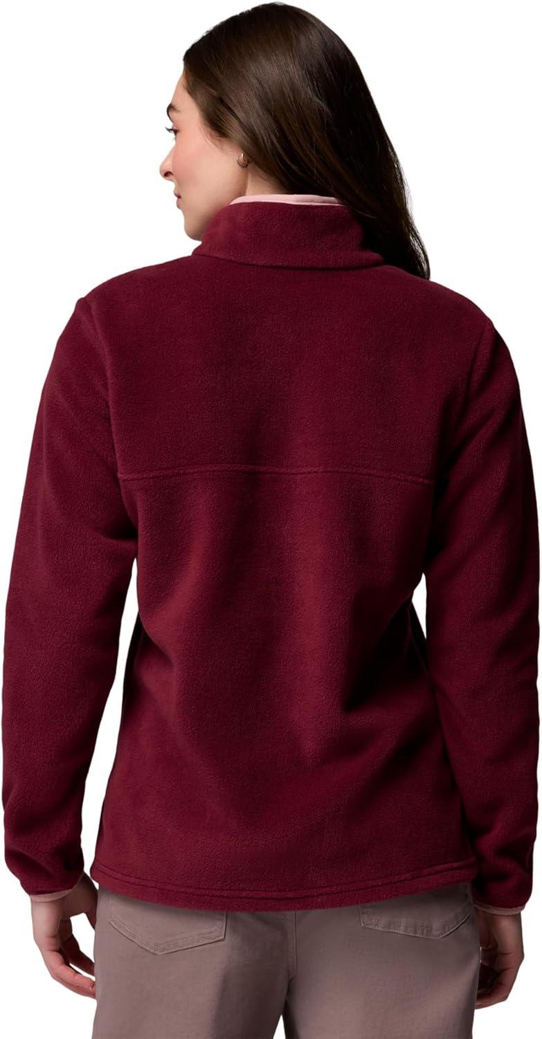 imageColumbia Womens Benton Springs Half Snap II Pull Over Fleece Jacket Dark StoneCanoeVintage Blue 3XRich WineEraser Pink