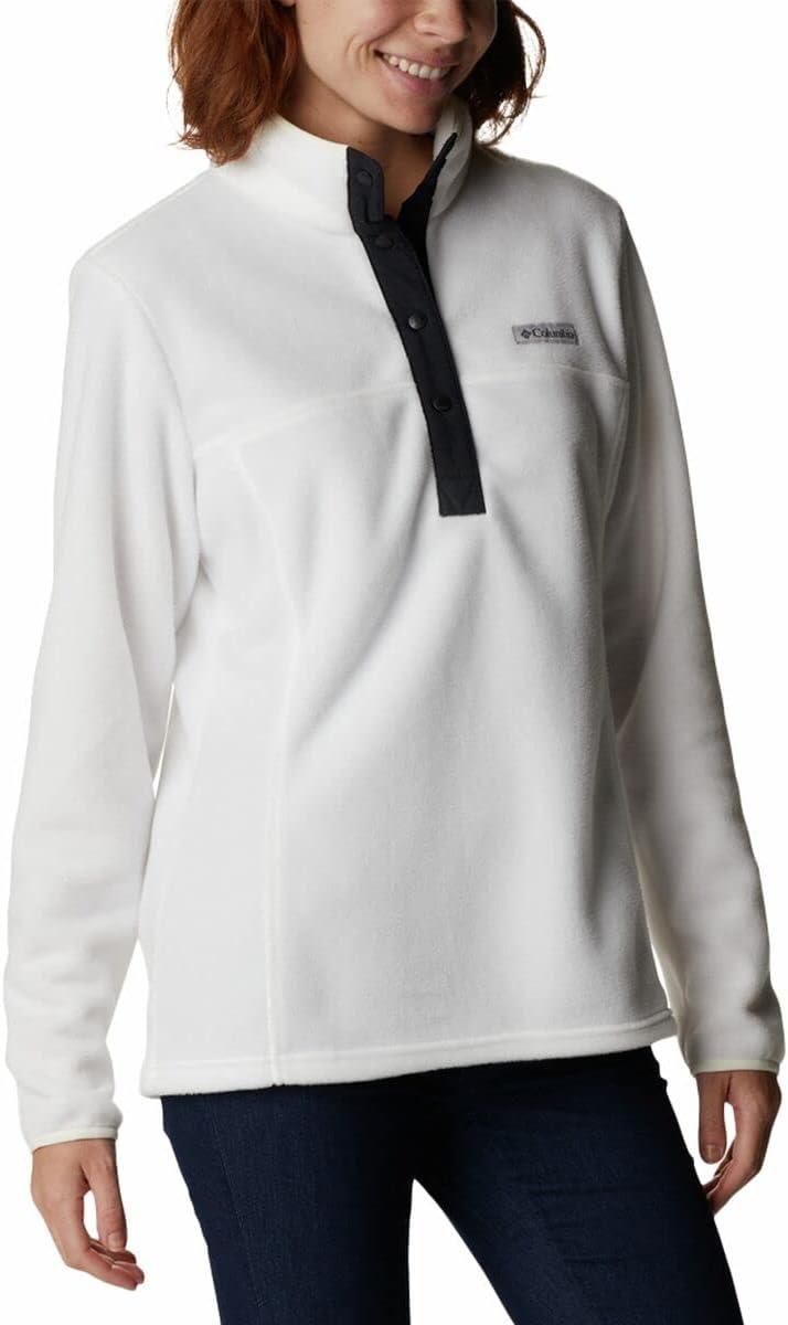 imageColumbia Womens Benton Springs Half Snap II Pull Over Fleece Jacket Dark StoneCanoeVintage Blue 3XSea SaltBlack