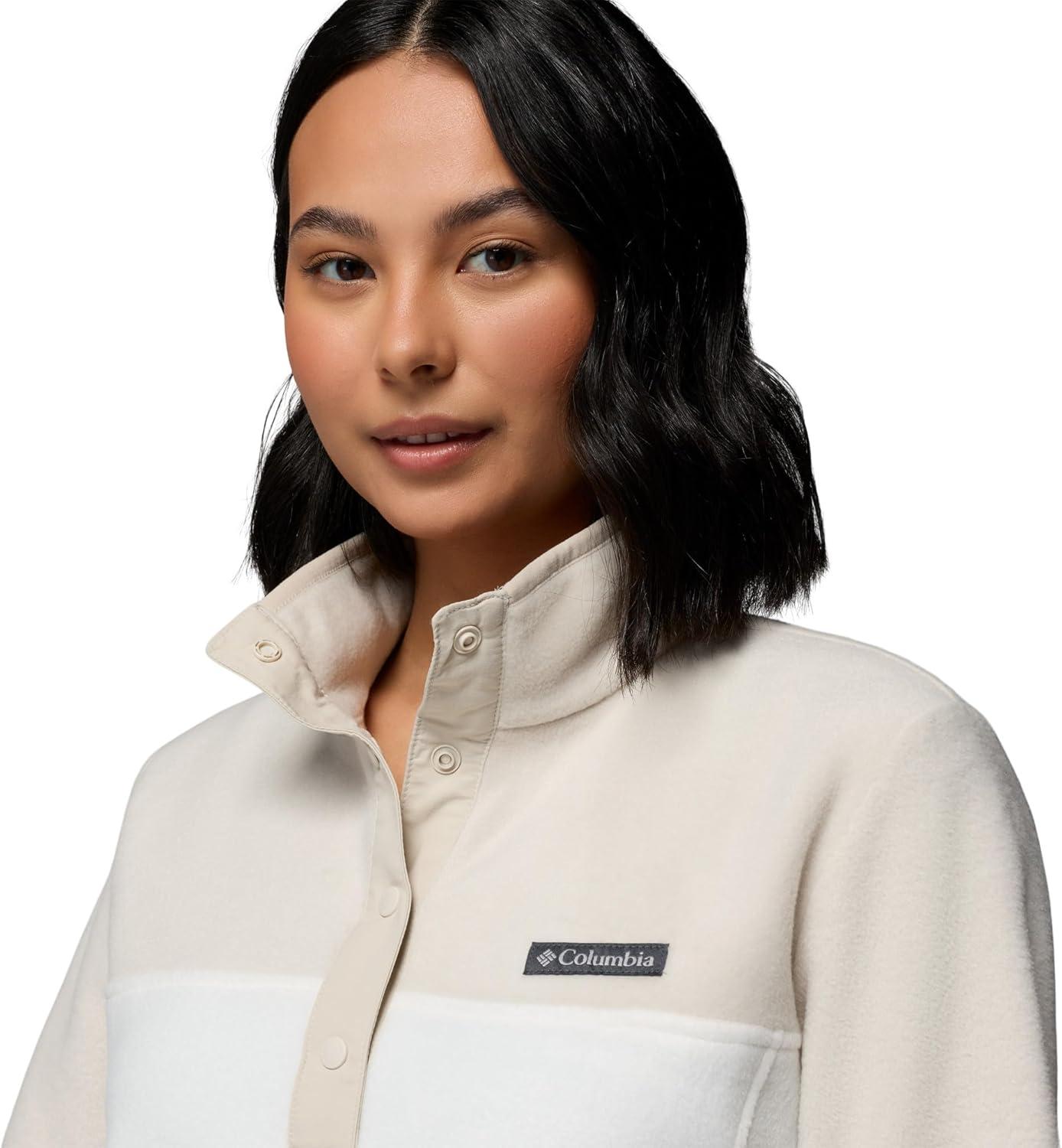 imageColumbia Womens Benton Springs Half Snap II Pull Over Fleece Jacket Dark StoneCanoeVintage Blue 3XSea SaltDark Stone