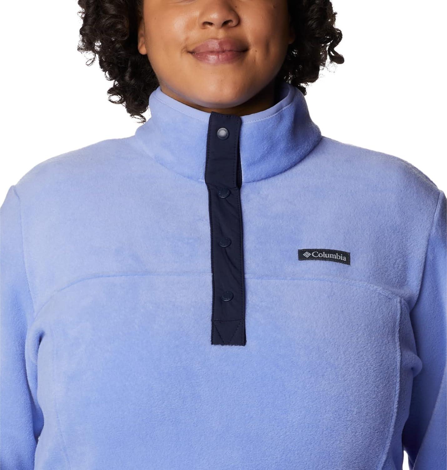 imageColumbia Womens Benton Springs Half Snap II Pull Over Fleece Jacket Dark StoneCanoeVintage Blue 3XSerenityDark Nocturnal