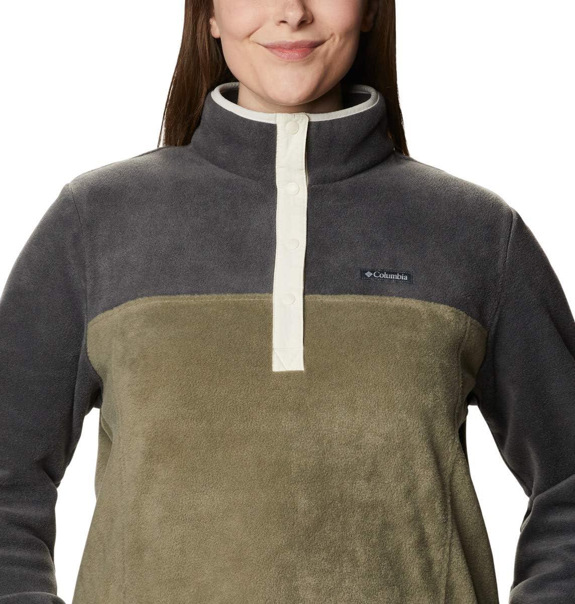 imageColumbia Womens Benton Springs Half Snap II Pull Over Fleece Jacket Dark StoneCanoeVintage Blue 3XSharkStone Green