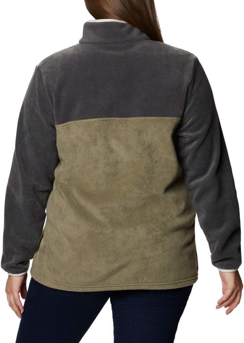 imageColumbia Womens Benton Springs Half Snap II Pull Over Fleece Jacket Dark StoneCanoeVintage Blue 3XSharkStone Green