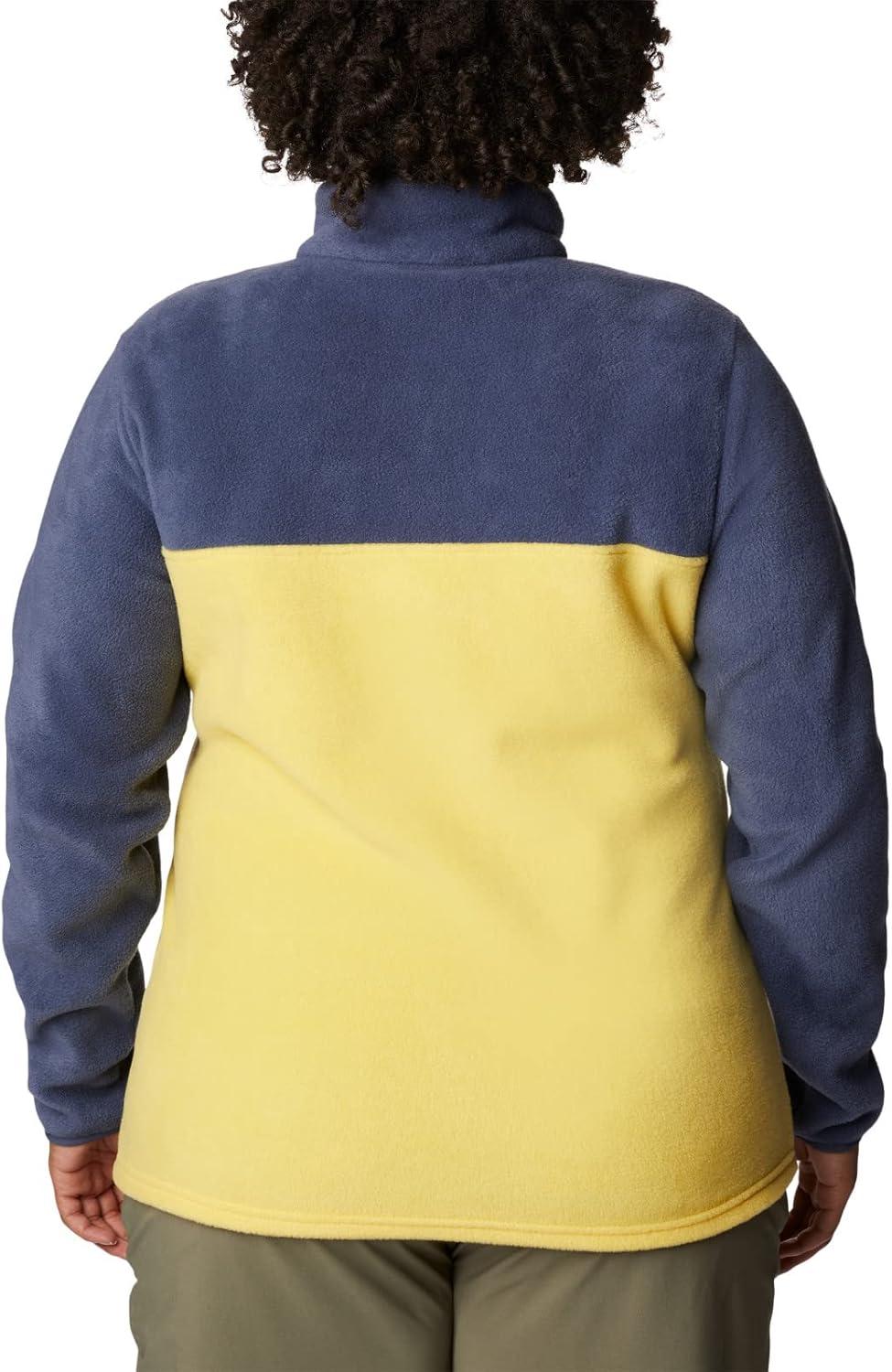 imageColumbia Womens Benton Springs Half Snap II Pull Over Fleece Jacket Dark StoneCanoeVintage Blue 3XSun GlowNocturnal