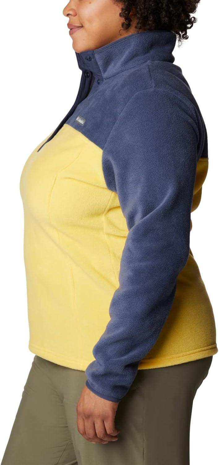 imageColumbia Womens Benton Springs Half Snap II Pull Over Fleece Jacket Dark StoneCanoeVintage Blue 3XSun GlowNocturnal