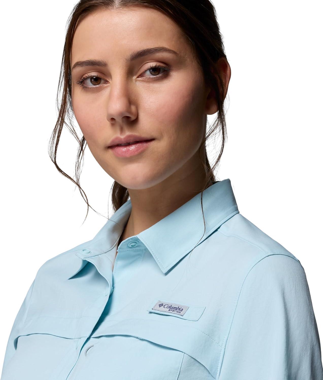 imageColumbia Womens PFG Castback Woven Short SleeveMarine Light