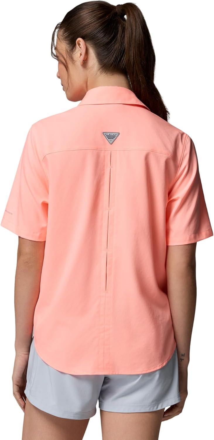 imageColumbia Womens PFG Castback Woven Short SleeveTiki Pink