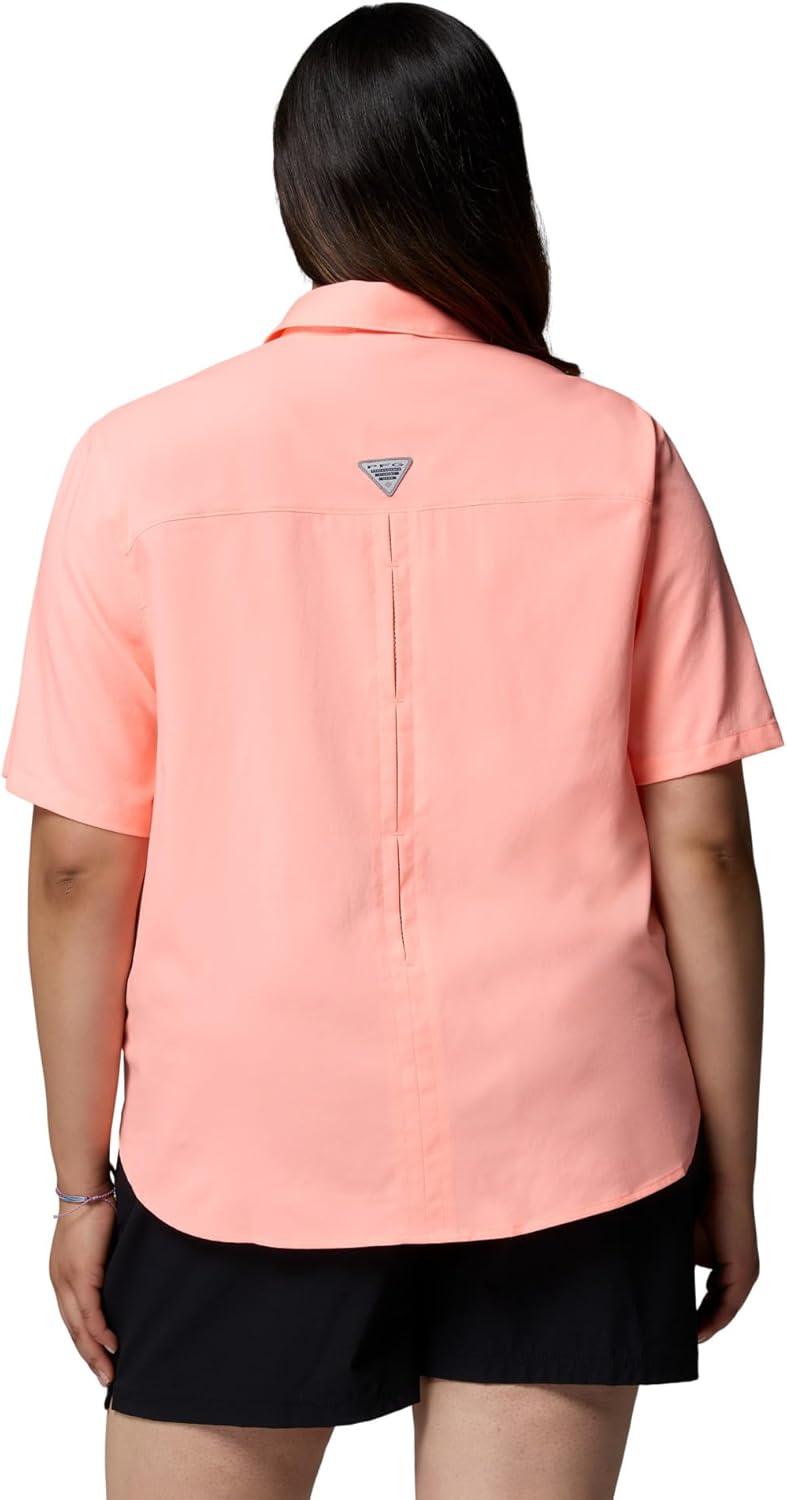imageColumbia Womens PFG Castback Woven Short SleeveTiki Pink