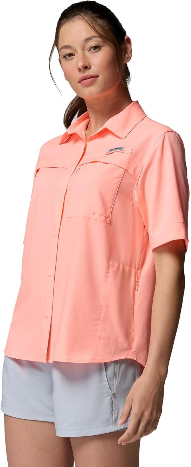 imageColumbia Womens PFG Castback Woven Short SleeveTiki Pink