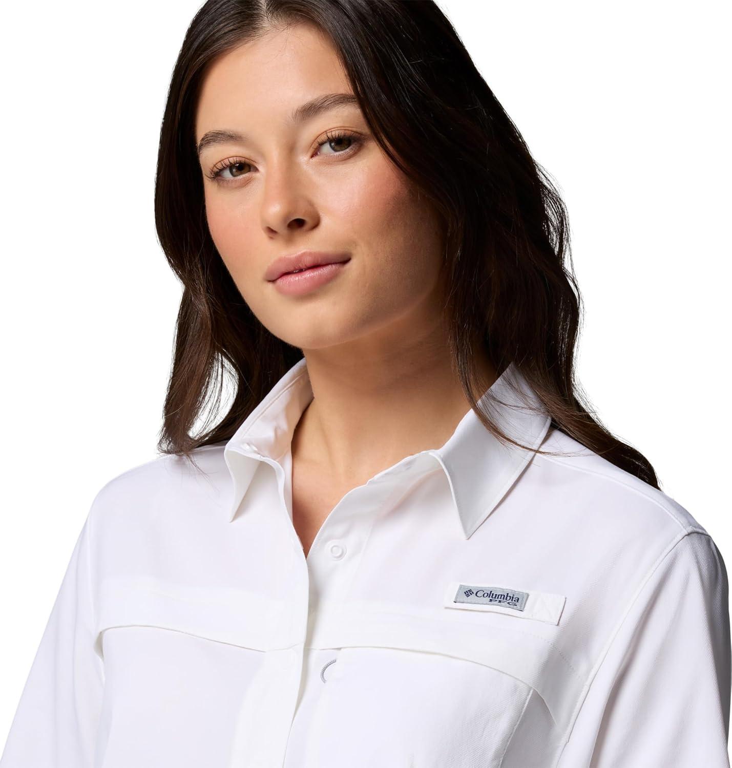 imageColumbia Womens PFG Castback Woven Short SleeveWhite