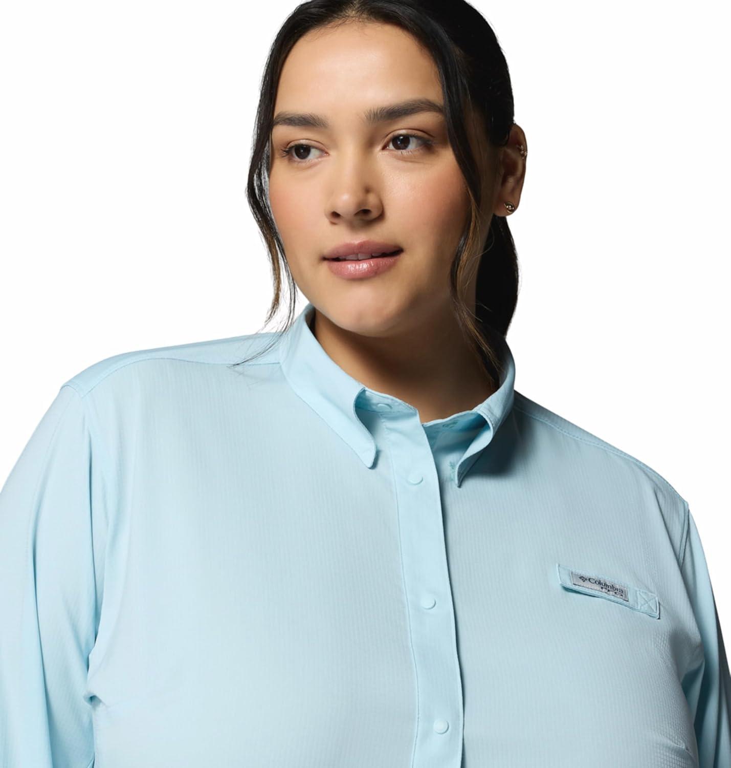imageColumbia Womens PFG Tamiami II Long Sleeve Fishing Shirt Marine Light Medium