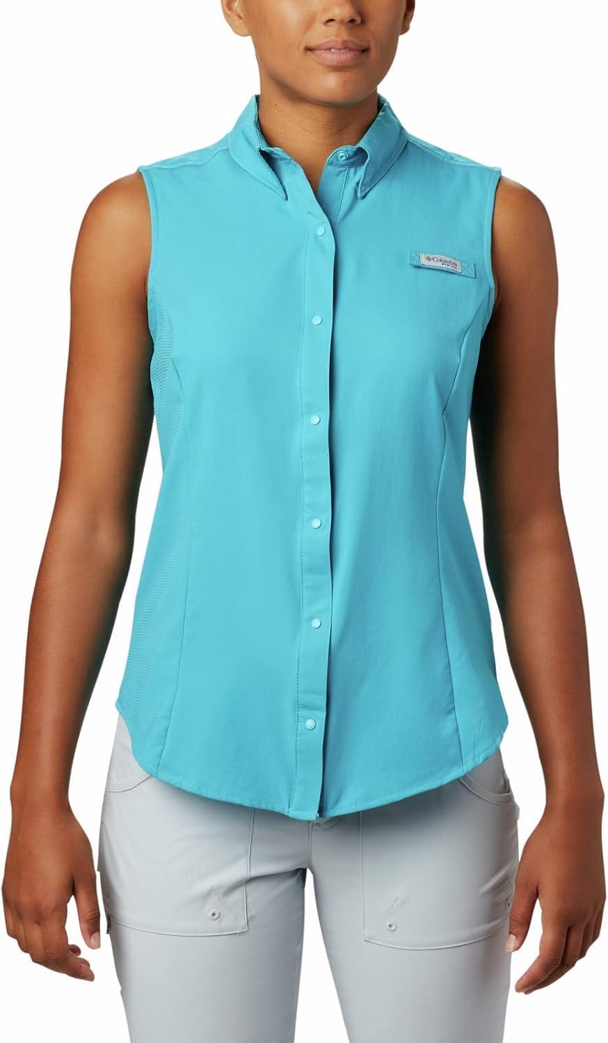 imageColumbia Womens PFG Tamiami Sleeveless ShirtClear Water