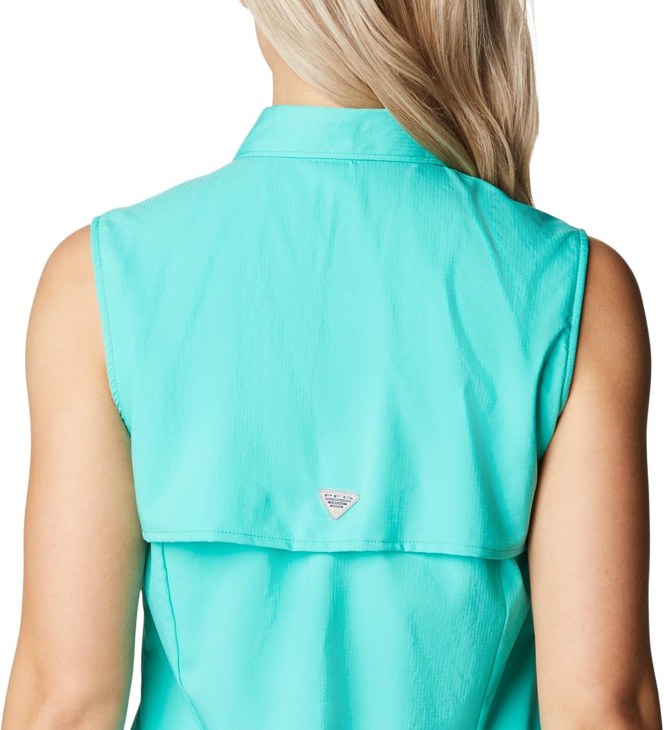 imageColumbia Womens PFG Tamiami Sleeveless ShirtElectric Turquoise