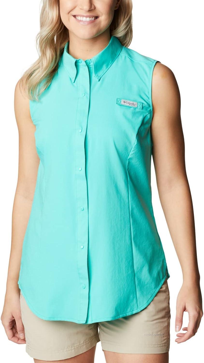 imageColumbia Womens PFG Tamiami Sleeveless ShirtElectric Turquoise
