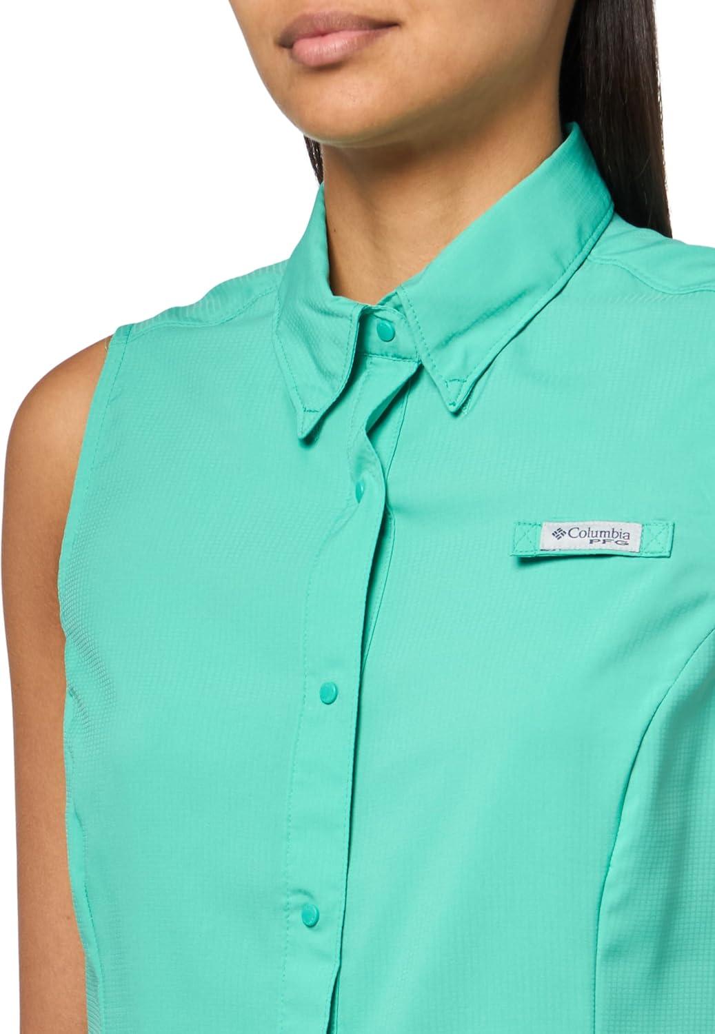 imageColumbia Womens PFG Tamiami Sleeveless ShirtGlaze Green