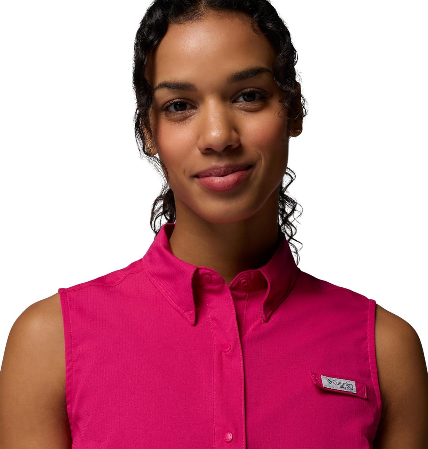 imageColumbia Womens PFG Tamiami Sleeveless ShirtGuava Pink