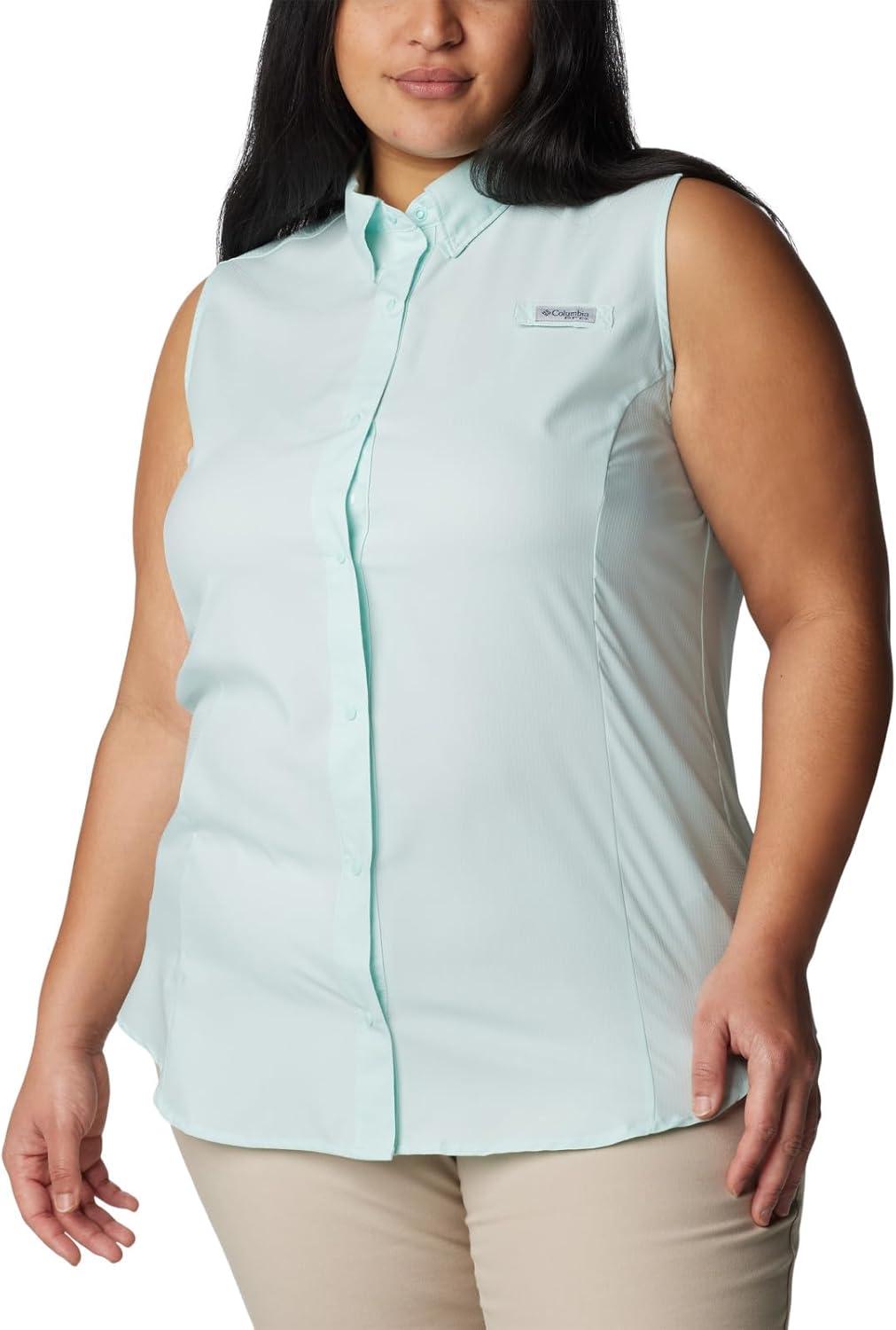 imageColumbia Womens PFG Tamiami Sleeveless ShirtIcy Morn