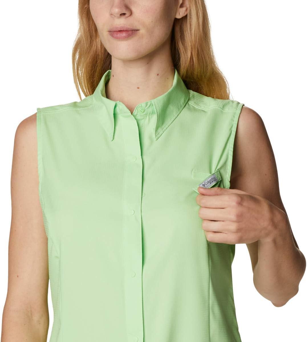 imageColumbia Womens PFG Tamiami Sleeveless ShirtLime Glow
