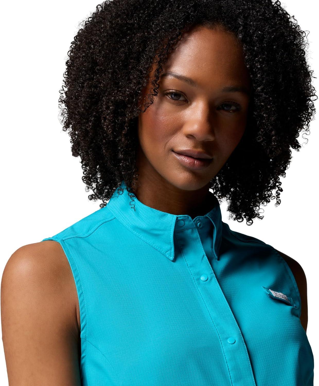 imageColumbia Womens PFG Tamiami Sleeveless ShirtOcean Teal