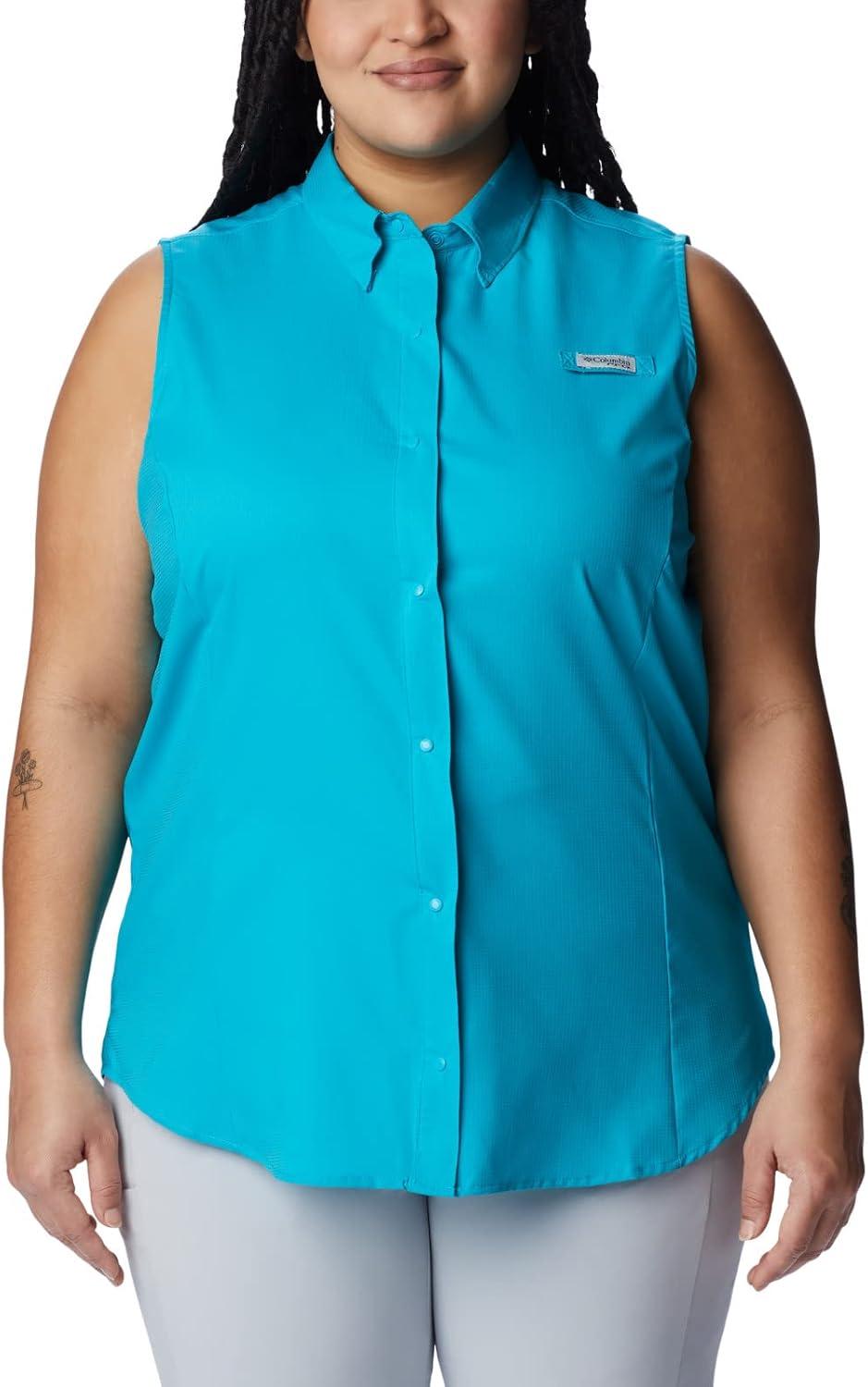 imageColumbia Womens PFG Tamiami Sleeveless ShirtOcean Teal