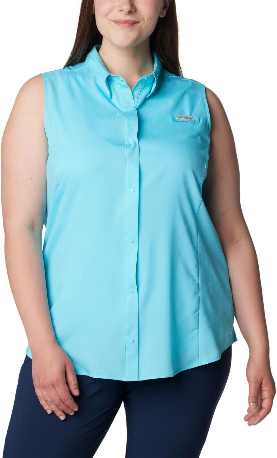 imageColumbia Womens PFG Tamiami Sleeveless ShirtOpal Blue