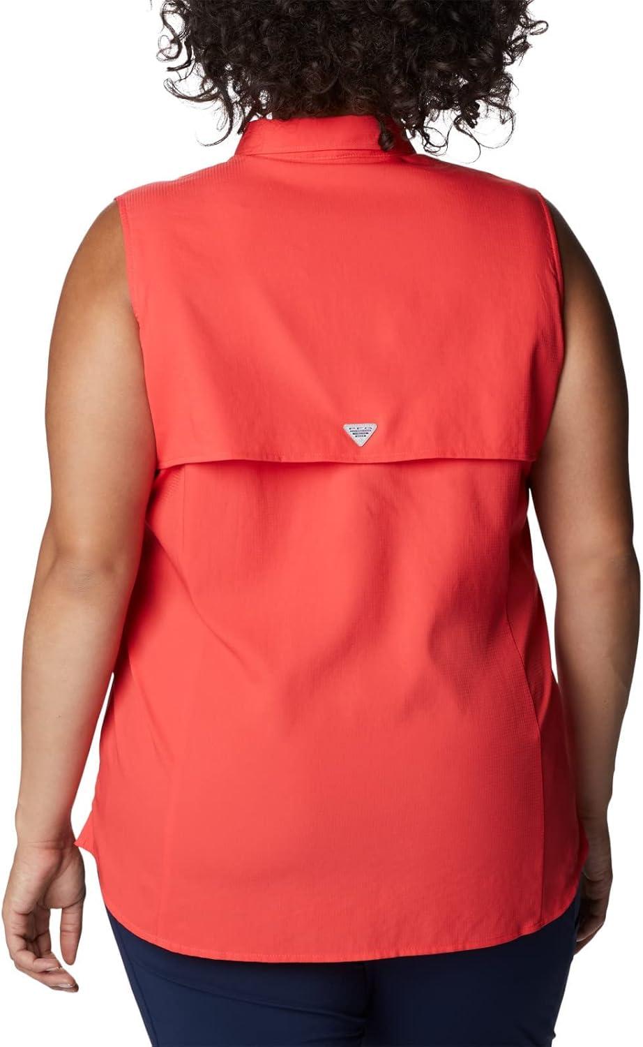 imageColumbia Womens PFG Tamiami Sleeveless ShirtRed Hibiscus