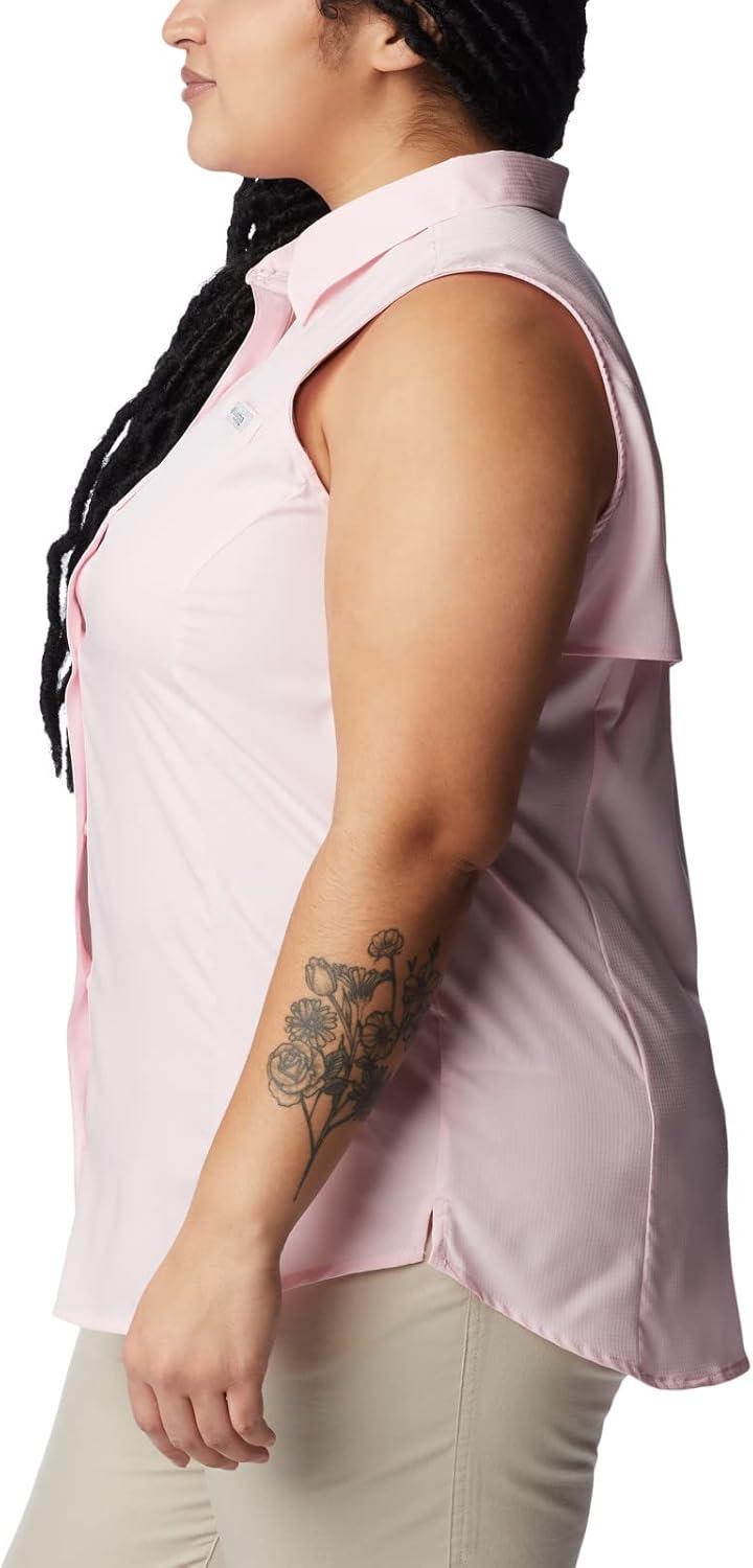 imageColumbia Womens PFG Tamiami Sleeveless ShirtSatin Pink