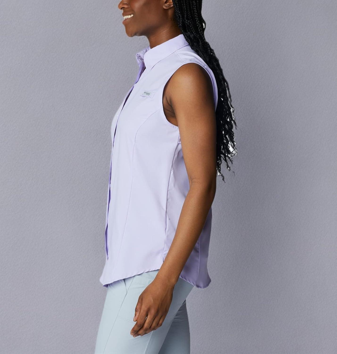 imageColumbia Womens PFG Tamiami Sleeveless ShirtSoft Violet