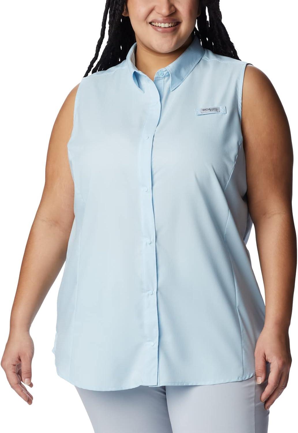 imageColumbia Womens PFG Tamiami Sleeveless ShirtSpring Blue
