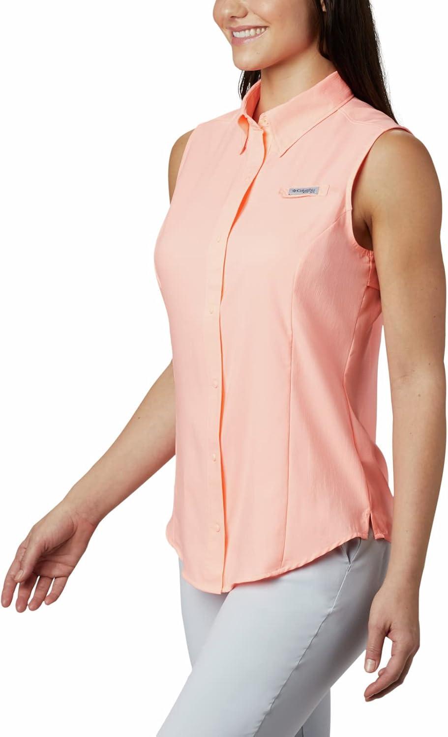 imageColumbia Womens PFG Tamiami Sleeveless ShirtTiki Pink