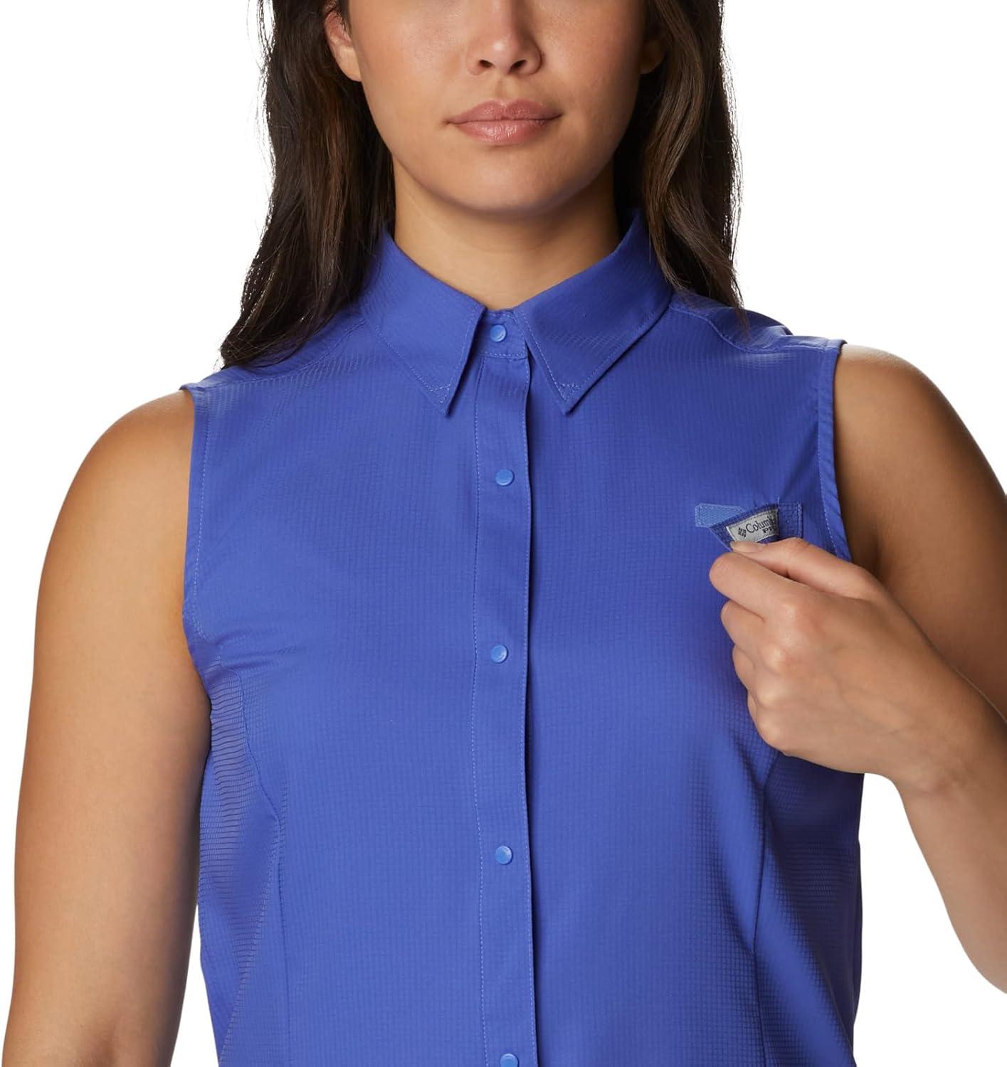 imageColumbia Womens PFG Tamiami Sleeveless ShirtViolet Sea