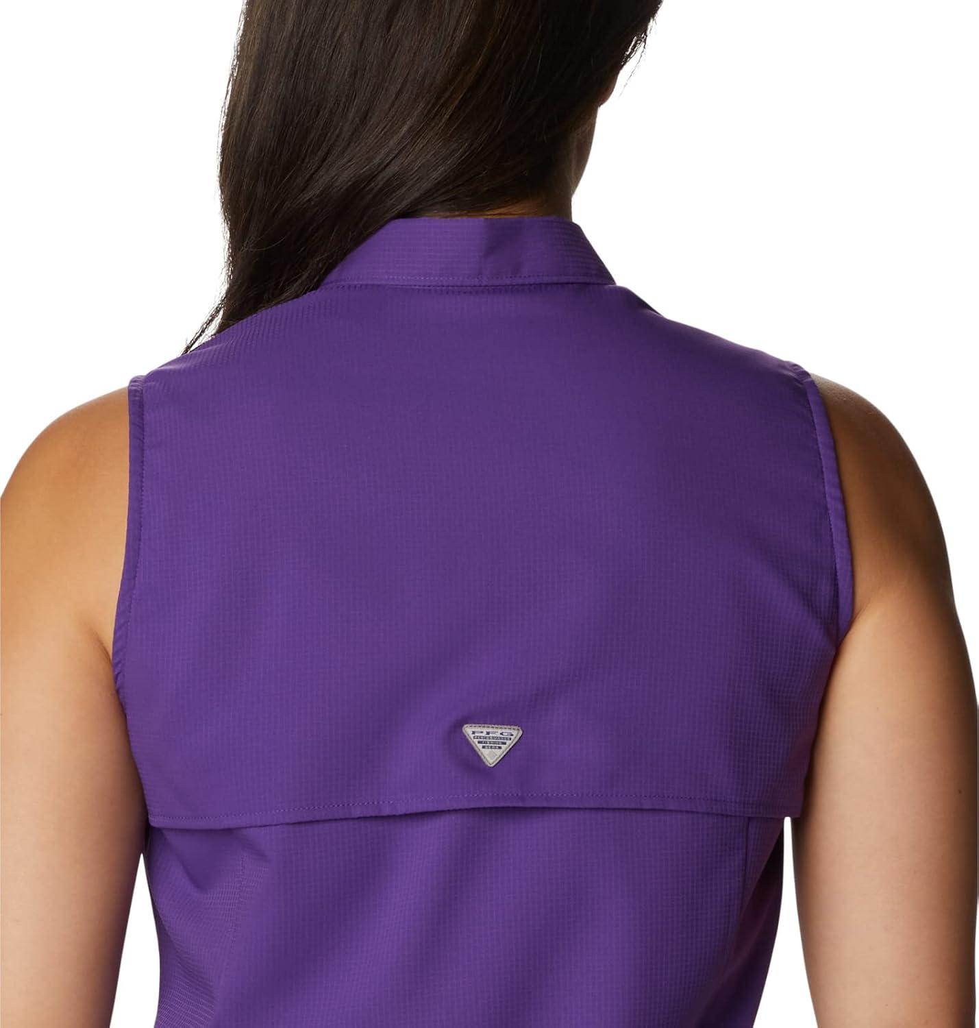 imageColumbia Womens PFG Tamiami Sleeveless ShirtVivid Purple