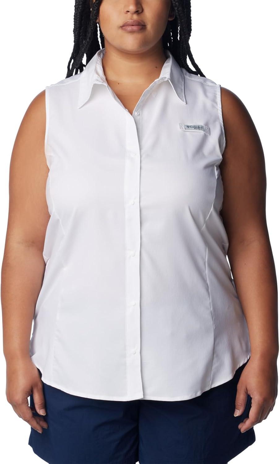 imageColumbia Womens PFG Tamiami Sleeveless ShirtWhite