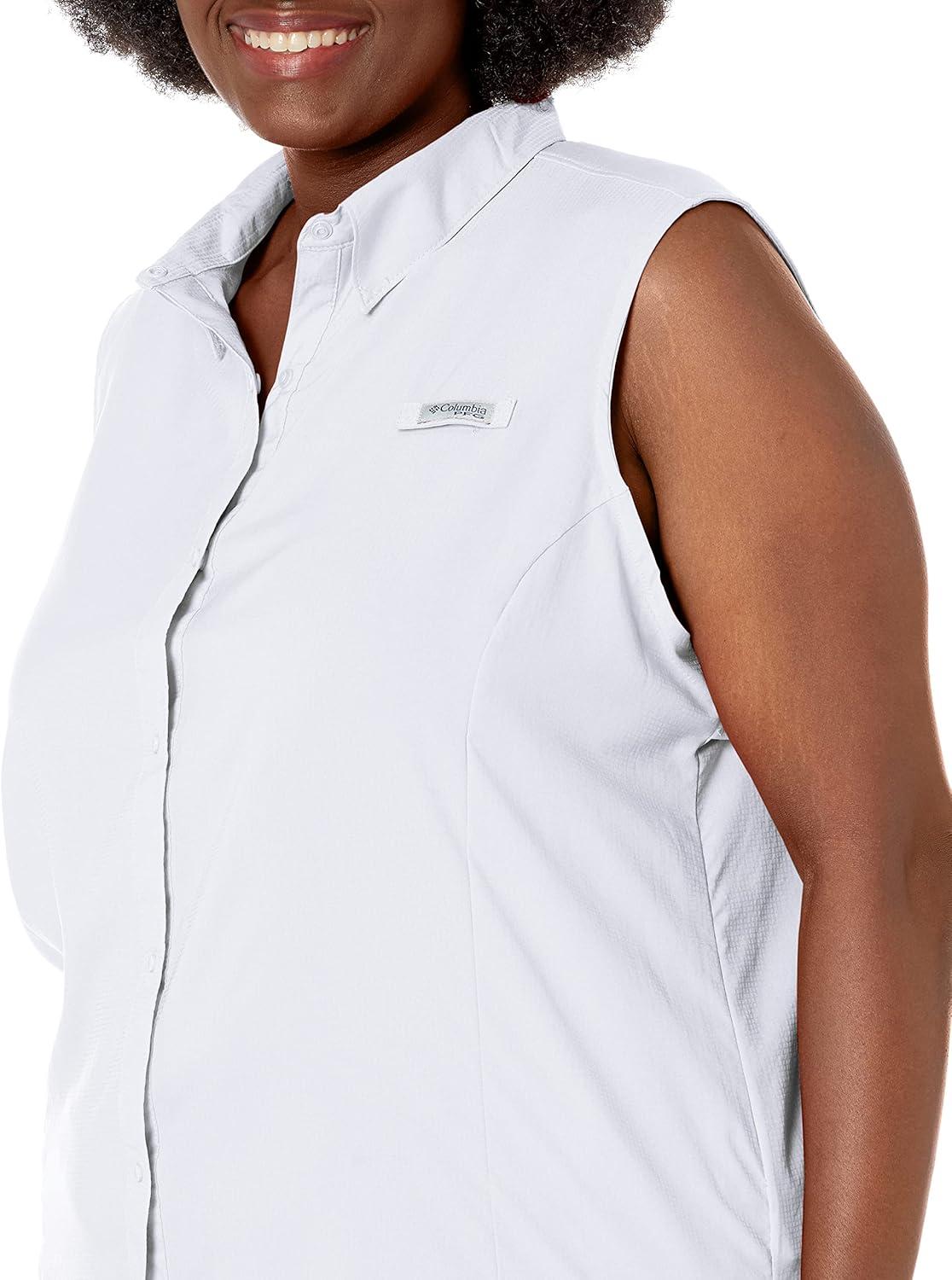 imageColumbia Womens PFG Tamiami Sleeveless ShirtWhite