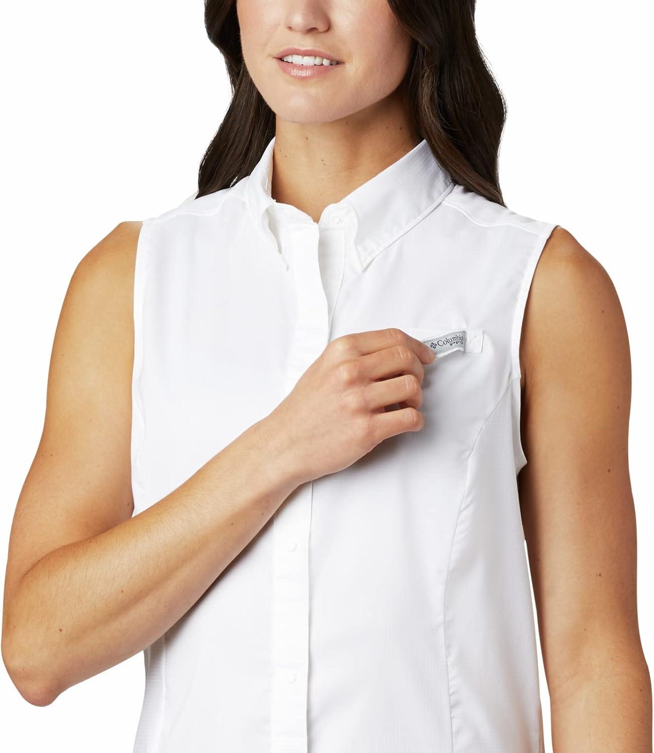 imageColumbia Womens PFG Tamiami Sleeveless ShirtWhite