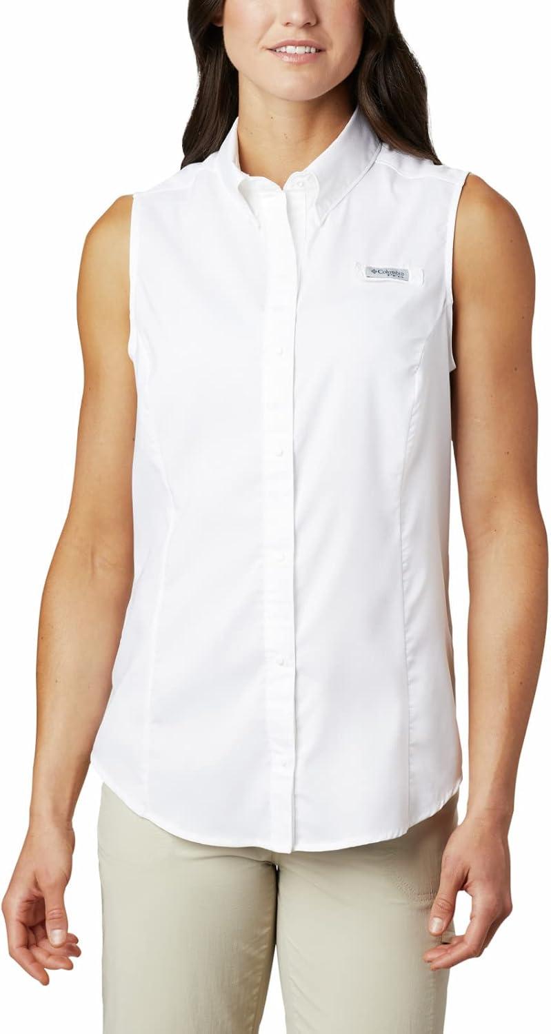 imageColumbia Womens PFG Tamiami Sleeveless ShirtWhite