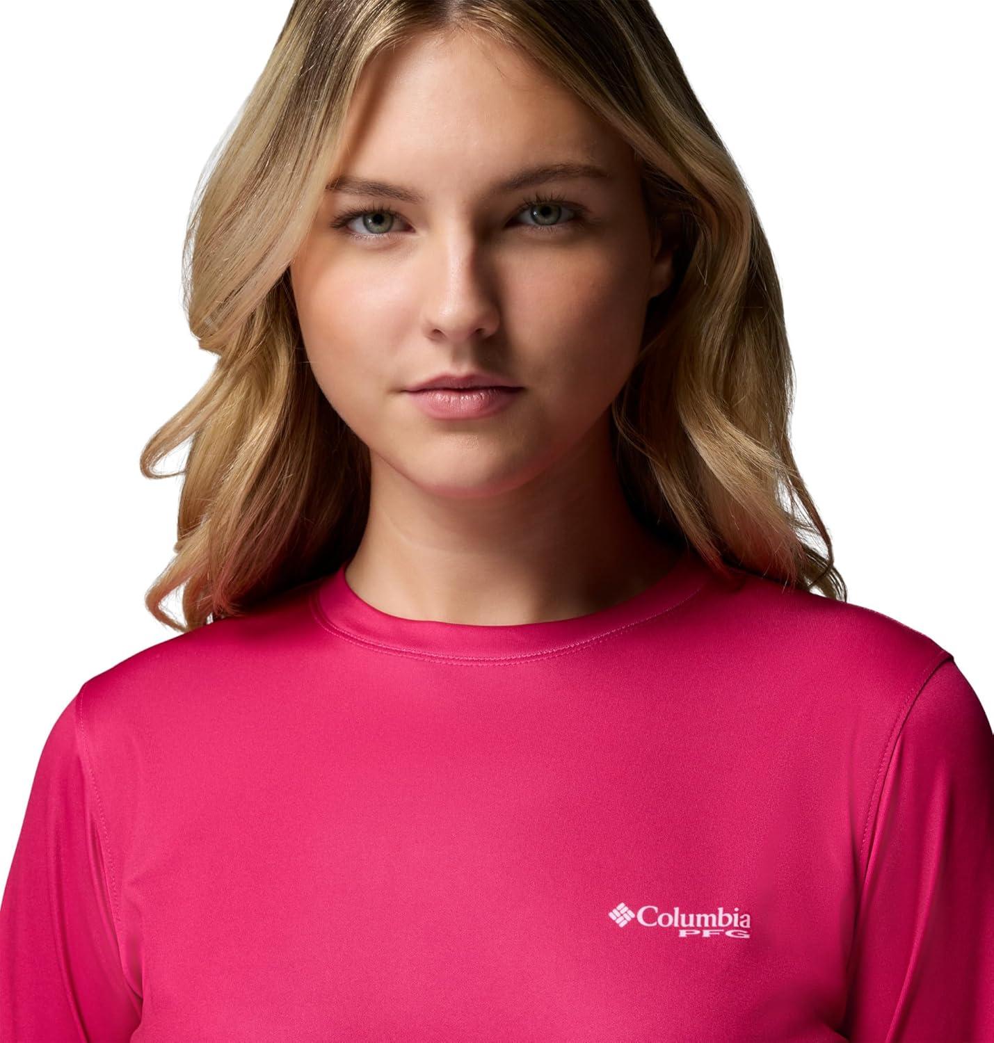 imageColumbia Womens PFG Tidal Tee Original Chill Long SleeveGuava PinkOriginal Chill