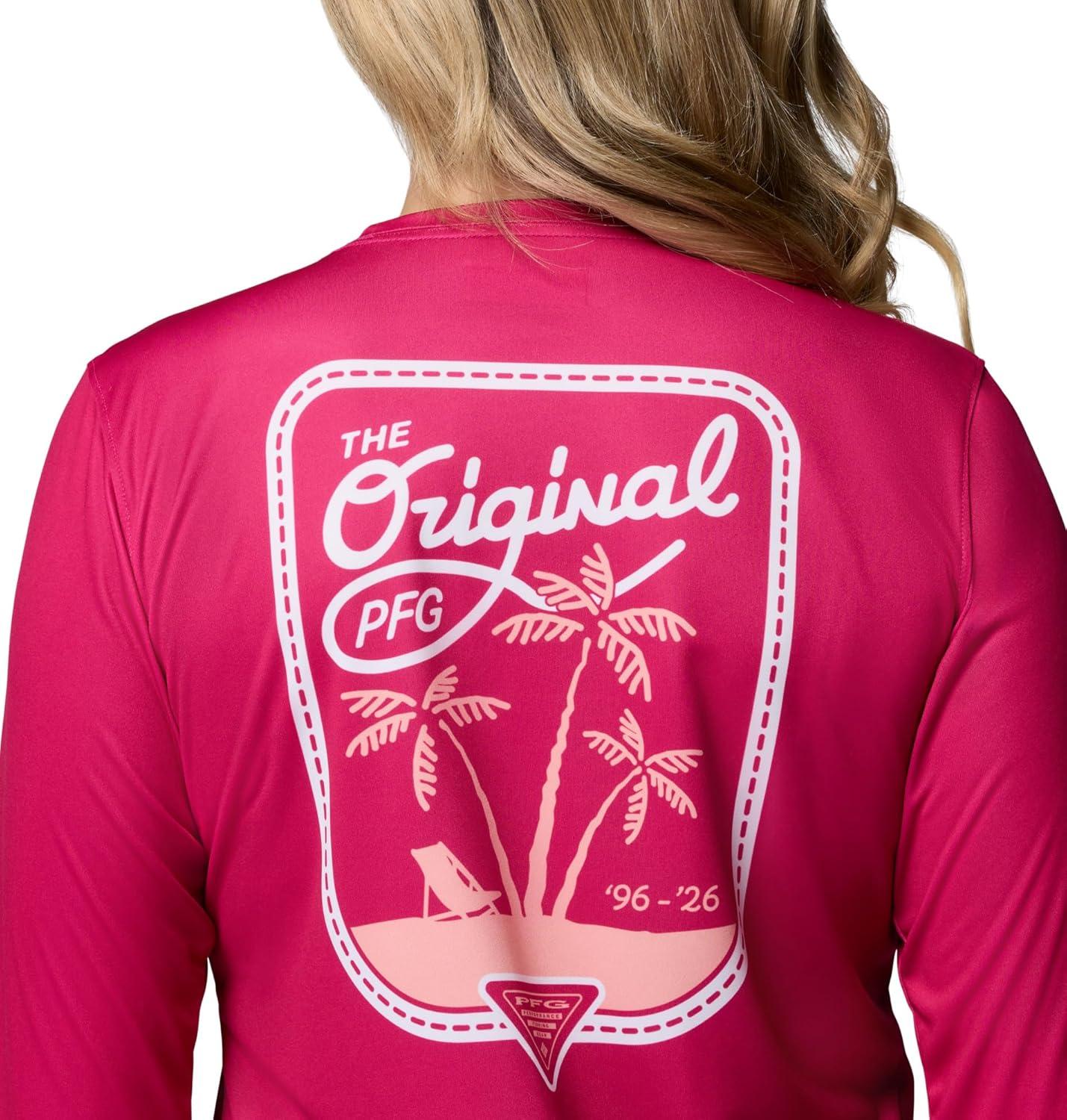 imageColumbia Womens PFG Tidal Tee Original Chill Long SleeveGuava PinkOriginal Chill