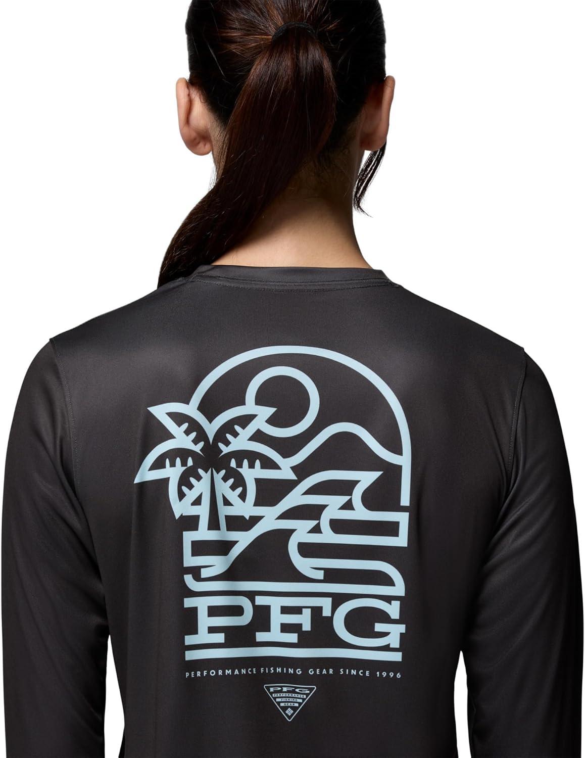 imageColumbia Womens PFG Tidal Tee Palm Waves Long SleeveSharkPalm Waves