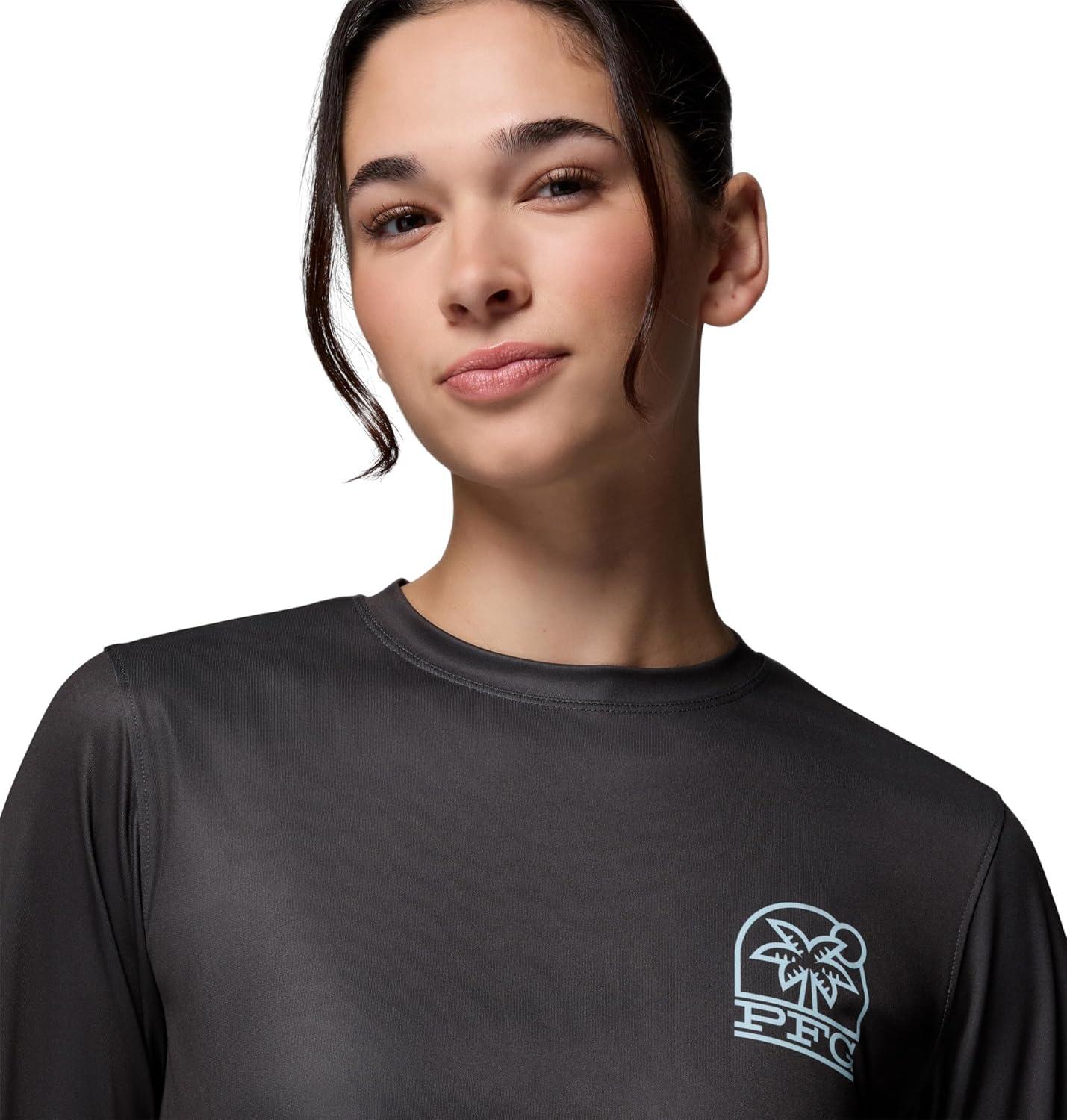 imageColumbia Womens PFG Tidal Tee Palm Waves Long SleeveSharkPalm Waves