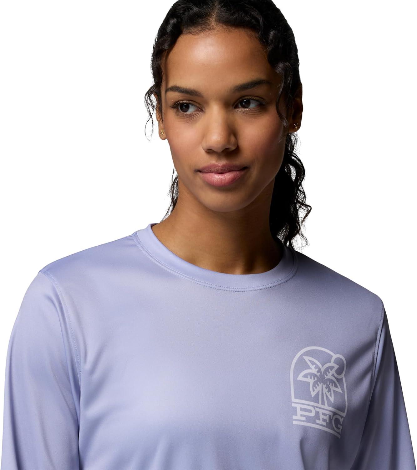imageColumbia Womens PFG Tidal Tee Palm Waves Long SleeveTwilightPalm Waves