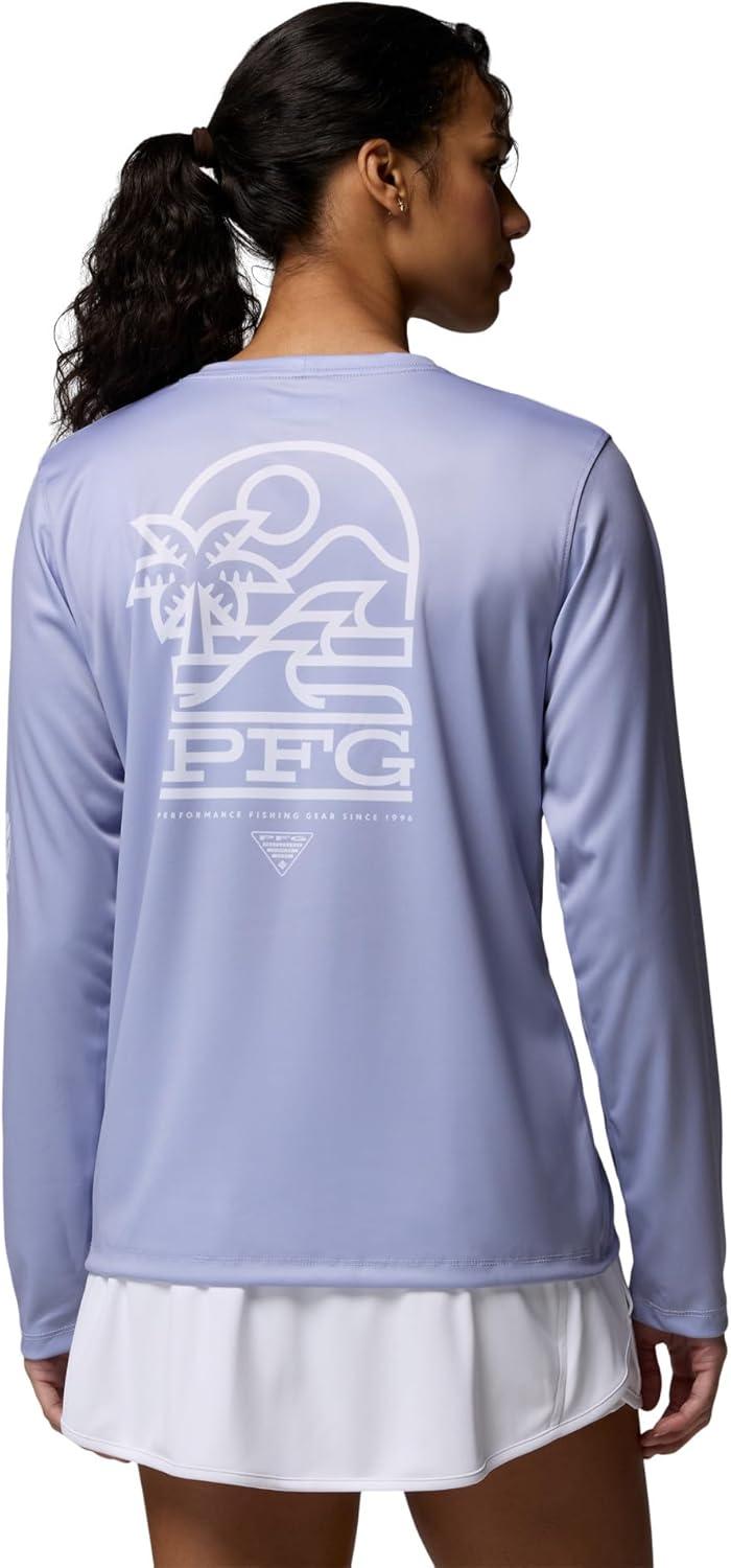 imageColumbia Womens PFG Tidal Tee Palm Waves Long SleeveTwilightPalm Waves